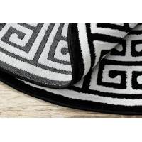 Kusový koberec Gloss 6776 85 greek black/ivory kruh