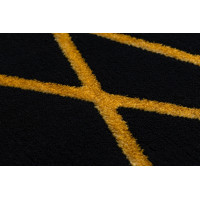 Kusový koberec Gloss 406C 86 geometric black/gold