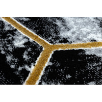 Kusový koberec Gloss 409A 82 3D cubes black/gold/grey