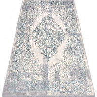 Kusový koberec Core W7161 Vintage rosette blue/cream and grey
