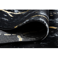 Kusový koberec Gloss 410A 86 3D mramor black/gold