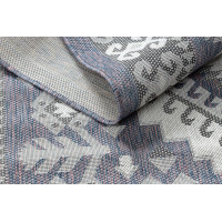 Kusový koberec Sion Sisal Aztec 3007 blue/pink/ecru