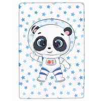Dětský pěnový koberec PANDA hvězdičky - 100x150 cm - modrý