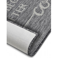 Běhoun Cucina Life Begins After Coffee 105627 Grey Cream