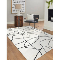 Kusový koberec Mode 8522 abstract cream/black
