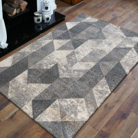 Kusový koberec STIVA geometric - šedý