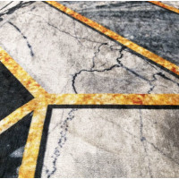 Kusový koberec BLACK and GOLD Tiles - černý/zlatý