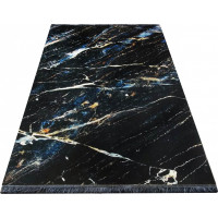 Kusový koberec BLACK and GOLD Marble - černý/zlatý