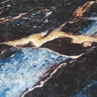 Kusový koberec BLACK and GOLD Marble - černý/zlatý