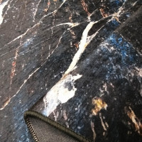 Kusový koberec BLACK and GOLD Marble - černý/zlatý