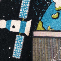 Dětský koberec Vesmír - černý