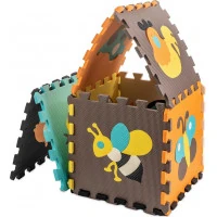 KIK Pěnové puzzle Barevná zvířátka (28x28)