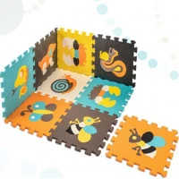 KIK Pěnové puzzle Barevná zvířátka (28x28)