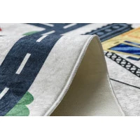 Dětský kusový koberec Bambino 2223 Streets cars cream