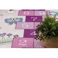 Dětský kusový koberec Bambino 2285 Hopscotch pink