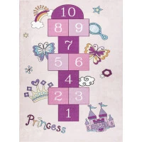 Dětský kusový koberec Bambino 2285 Hopscotch pink