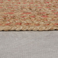 Kusový koberec Capri Jute Natural/Coral kruh