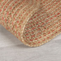 Kusový koberec Capri Jute Natural/Coral kruh