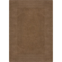 Kusový ručně tkaný koberec Tuscany Textured Wool Border Brown