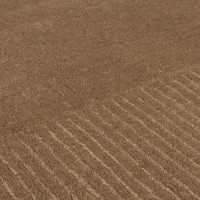 Kusový ručně tkaný koberec Tuscany Textured Wool Border Brown
