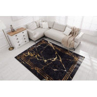 Kusový koberec Miro 51333.801 Marble black / gold