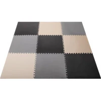 KIK Pěnové puzzle Odstíny šedé s okraji IV. (58x58)