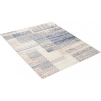 Kusový koberec ASTHANE Ply - bílý/tmavě modrý/hnědý