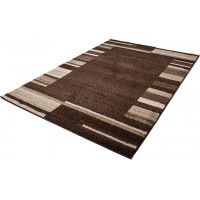 Kusový koberec SARI Frame - tmavě hnědý