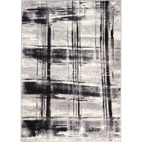 Kusový koberec TAPIS Abstract - černý/bílý