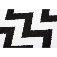 Kusový koberec TAPIS Cik cak - černý/bílý