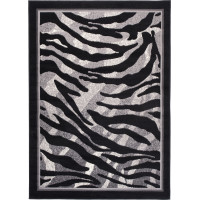 Kusový koberec TAPIS Tiger - šedý/černý