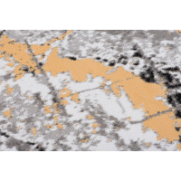 Kusový koberec MAYA Marble - žlutý/šedý