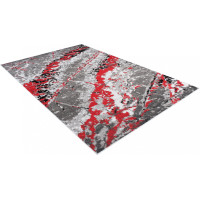 Kusový koberec MAYA Marble - červený/šedý