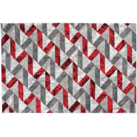 Kusový koberec MAYA Stripes - červený/šedý