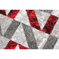 Kusový koberec MAYA Stripes - červený/šedý