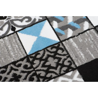 Kusový koberec MAYA Tiles - modrý/šedý