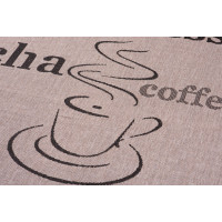 Sisalový PP koberec COFFEE - světle hnědý/černý