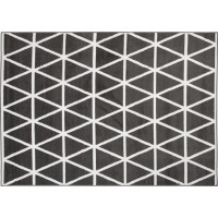 Kusový koberec BALI Triangles - tmavě šedý/bílý