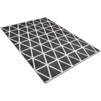 Kusový koberec BALI Triangles - tmavě šedý/bílý