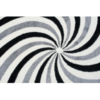 Kusový koberec HYPNOTIZE - černý/šedý/bílý