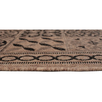 Sisalový PP koberec TILES - hnědý/černý