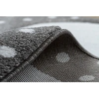 Dětský kusový koberec Petit Bunny grey kulatý
