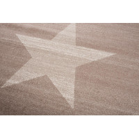 Moderní kusový koberec MAROKO - CENTER STAR tmavě béžový L916A - 140x190 cm