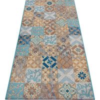 Běhoun Cappuccino 105880 Mosaik Blue Multicolored
