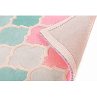 Ručně všívaný běhoun Illusion Rosella Pink/Blue