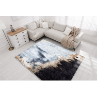 Kusový koberec Miro 51573.802 Abstraction blue / gold