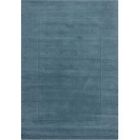 Kusový ručně tkaný koberec Tuscany Textured Wool Border Blue