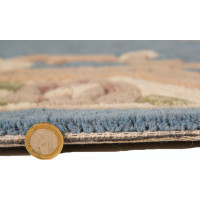Ručně všívaný běhoun Lotus premium Blue
