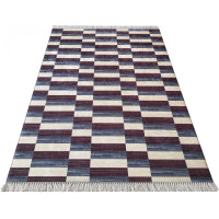 Kusový koberec BIANCA tiles - odstíny fialové/modré