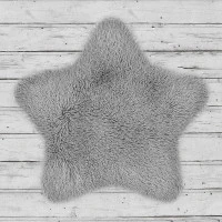 Dětský plyšový koberec SOFT STAR 60x60 cm - šedý